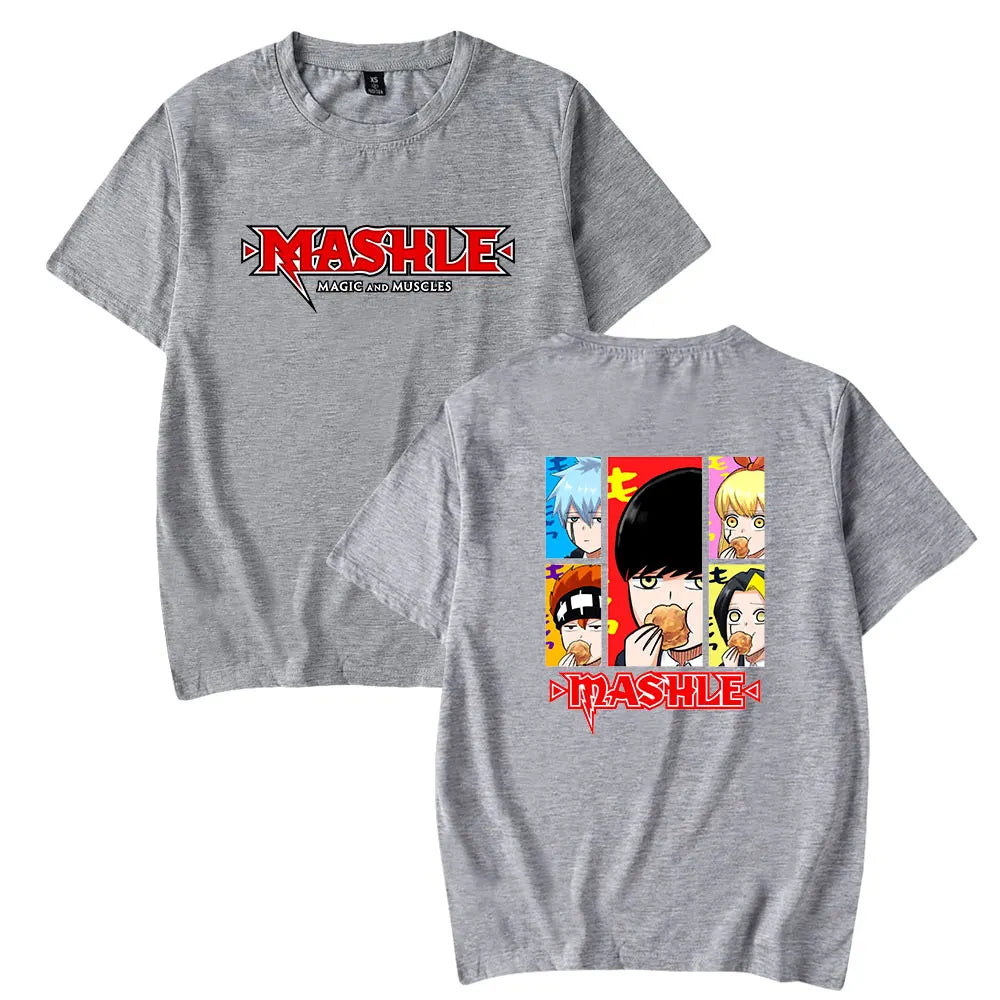 Mashle Magic and Muscles Anime T-shirt Men Women Y2k Cotton 100% Classic Tops Short Sleeve Loose Summer O-neck TShirts Clothes
