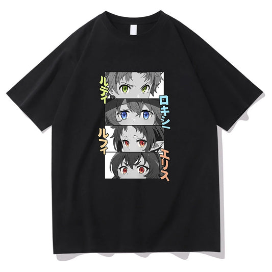 Mushoku Graphic Kawaii Rudeus Sylphiette Tshirt Mushoku Tensei