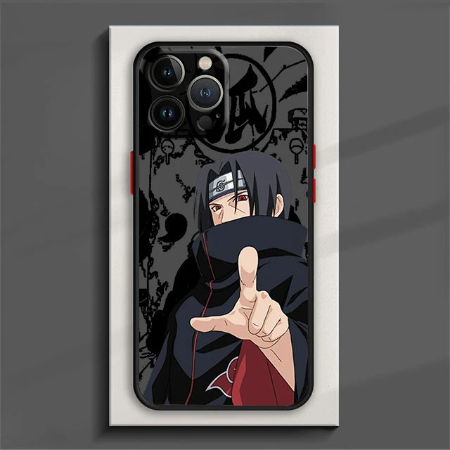 Japanese Anime Narutos Phone Case For iPhone 15 14 13 12 11 Pro Max mini XS XR X 8 7 6 Plus SE Frosted Translucent Cover