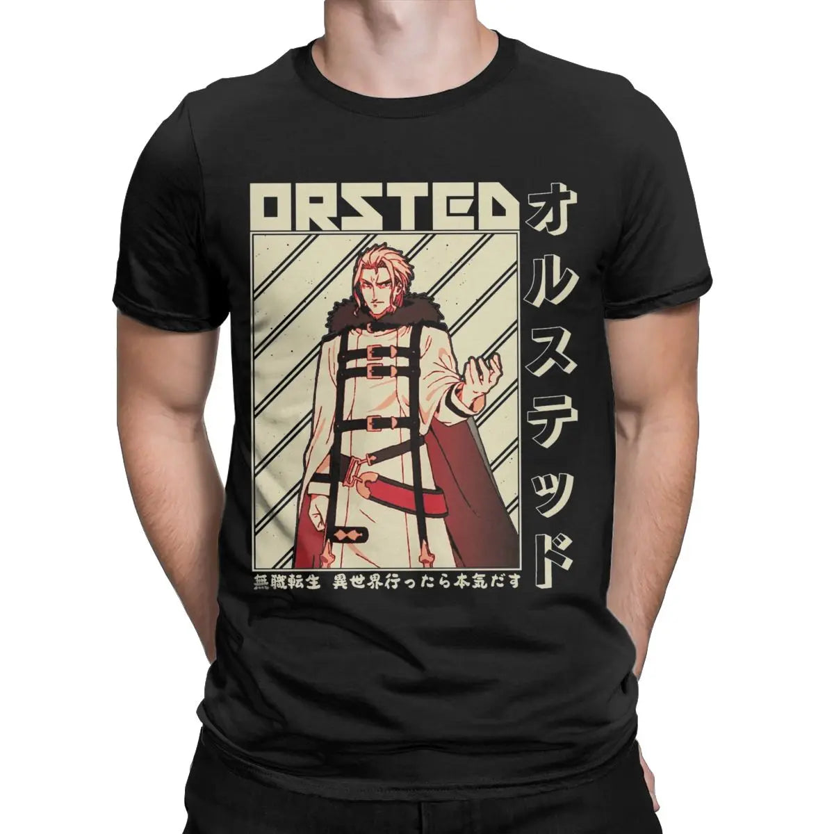 Men's T-Shirts Orsted Mushoku Tensei Jobless Reincarnation Funny 100% Cotton Tee Shirt Short Sleeve Anime T Shirt Tops Summer