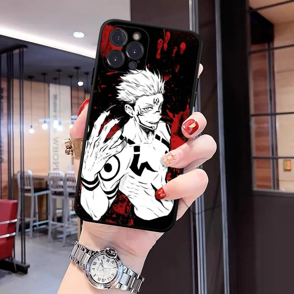 Anime Jujutsu Kaisen Ryomen Sukuna Phone Case For iPhone 14 11 12 13 Mini Pro XS Max Cover 6 7 8 Plus X XR SE 2020 Funda Shell