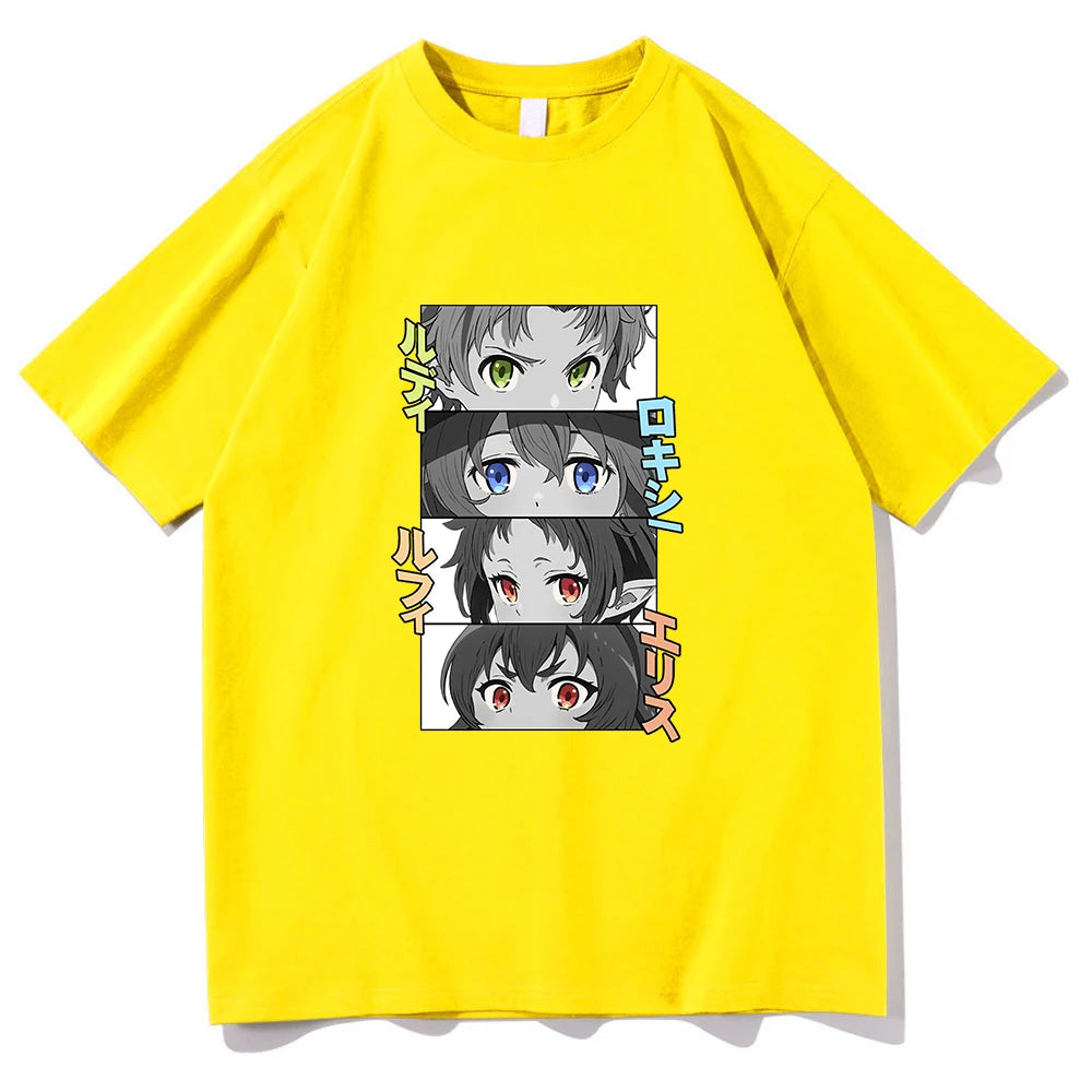Mushoku Graphic Kawaii Rudeus Sylphiette Tshirt Mushoku Tensei
