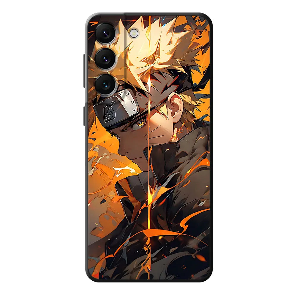 Case for Samsung Galaxy S21 5G S21 FE S22 Plus S24 Ultra S23 Ultra S20 S22 Ultra Cover Anime Cool-N-Narutos Shell Black Soft