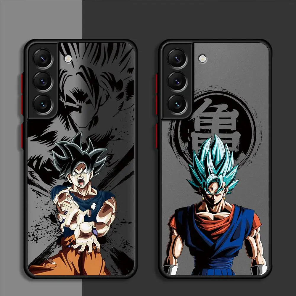 Cartoon Goku D-Dragon Balls Phone Case for Samsung Galaxy S20 FE S23 Ultra S22 S21 Plus 5G S10 Plus S22Ultra Matte Cover