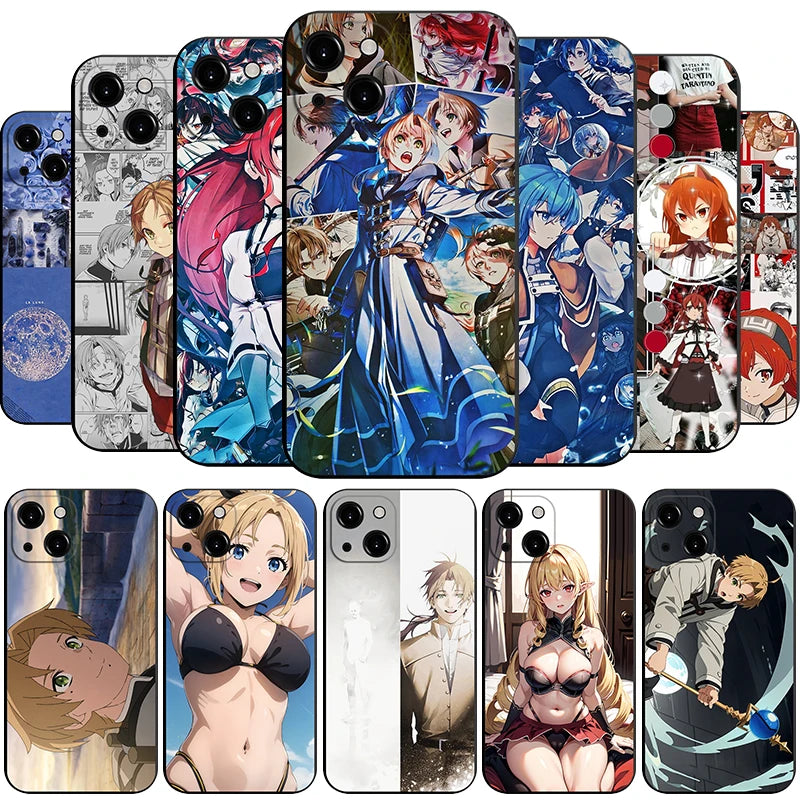 Mushoku Tensei Season 2 Eris Boreas Roxy Elinalise Rudeus Phone Case For iPhone 14 13 12 11 Pro Max Mini XS X XR SE3 2 7 8 Plus