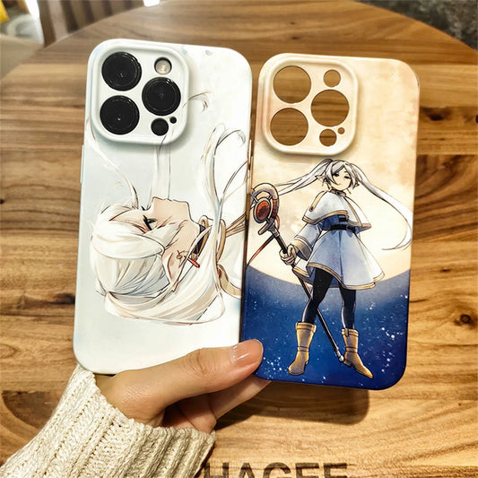 Japan Anime Frieren At The Funeral Cartoon Phone Case For iPhone 15 14 13 12 11 Pro Max Mini X XR XS Cute Girls Cover