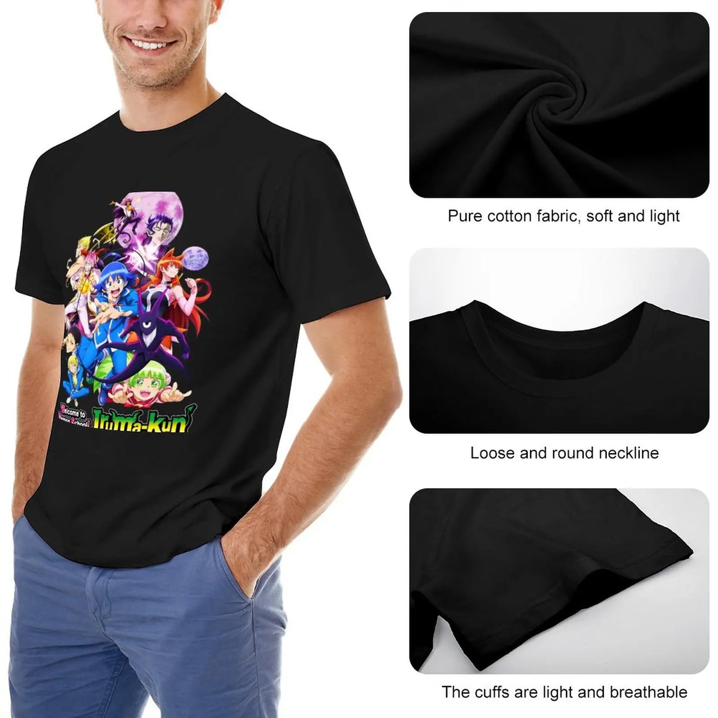 All Times of Anime Welcome to Demon School Iruma Kun T-Shirt shirts graphic tees vintage t shirt Men's long sleeve t shirts
