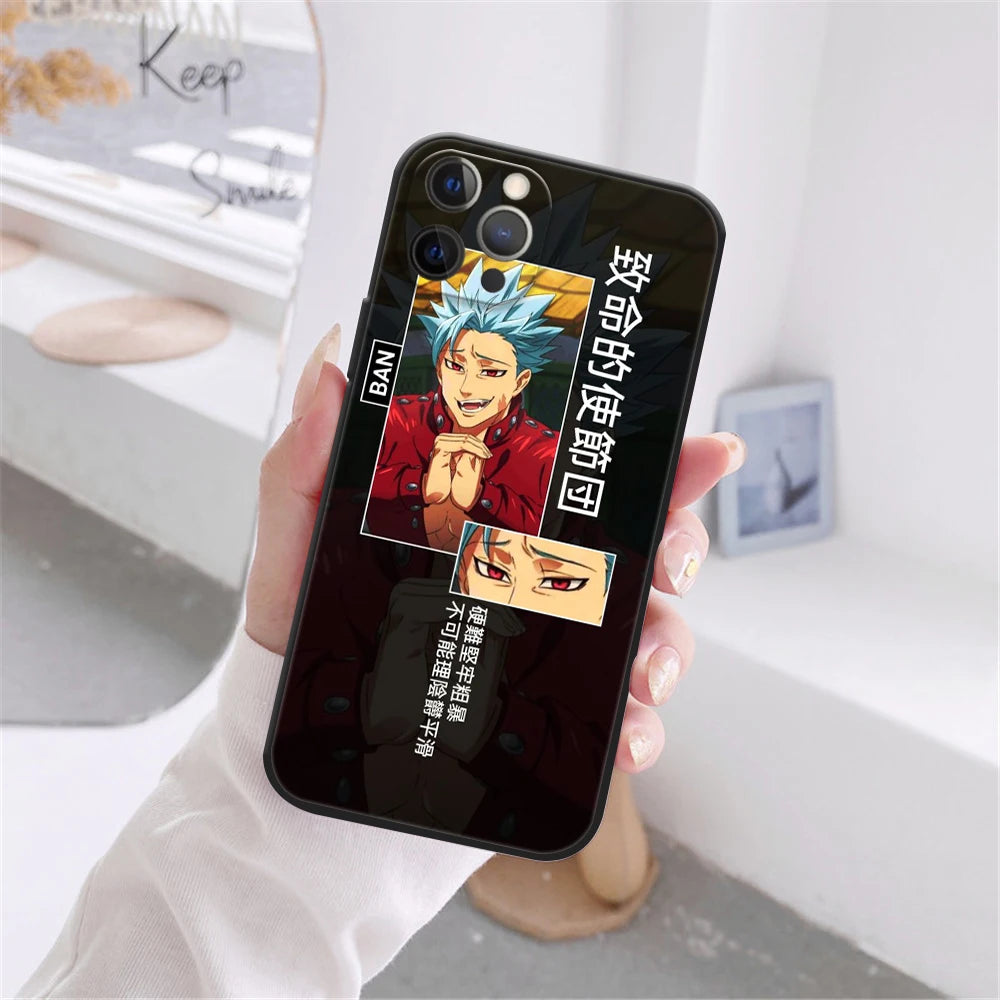 Nanatsu no Taizai Seven Deadly Sins Black Case for iPhone 13 12 11 14 Pro Max mini SE 2020 X XR XS Max 7 8 Plus Cover Coque
