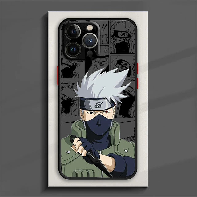 Japanese Anime Narutos Phone Case For iPhone 15 14 13 12 11 Pro Max mini XS XR X 8 7 6 Plus SE Frosted Translucent Cover